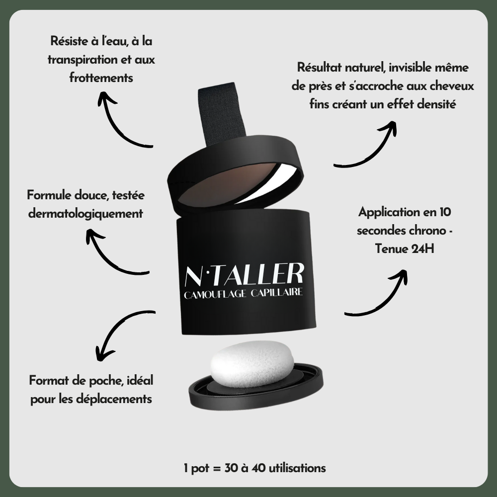Poudre de camouflage Capillaire Ntaller